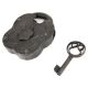 Vintage Iron Gate Padlock with Key Working Condition