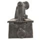Coal Fired Clothes Press Cast Iron with Wooden Handle and Chimney