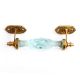 Sky Blue Glass Cut Door Handles
