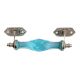 Sky Blue Cut Glass Cabinet Handles