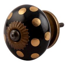 Golden Dot Ceramic Drawer Knobs Online