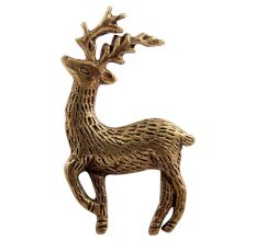 Golden Swamp Deer Brass Drawer Knobs