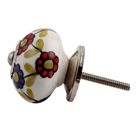 Blue Red Sunflower Ceramic Cabinet Knob Online
