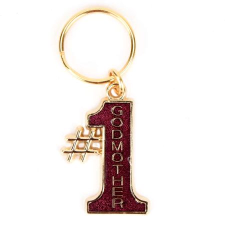 #1 Red GODMOTHER Engraved Key Ring