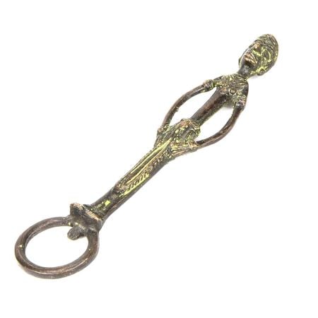 Vintage Old Rare Hand Made Brass Tribal Man Bottle Opener