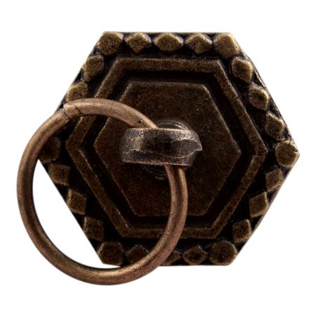 Hexagon Flat Pull Iron Cabinet Knobs