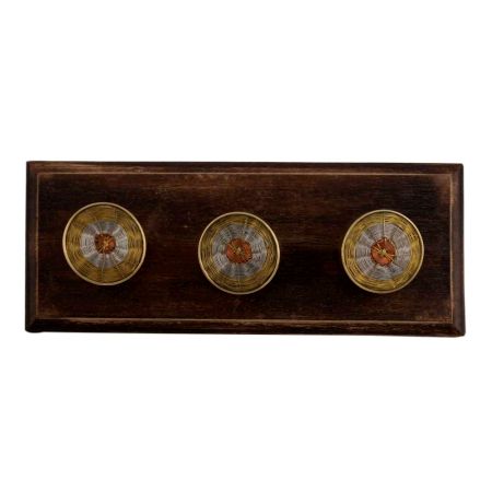 Golden Round Wire Wooden Hooks