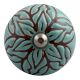 Amarylis Floral Etched Ceramic Cabinet Knob Online