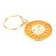 Yellow Golden Sun Key Chain Sun Key Ring