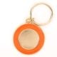 Golden Circle Orange Border Brass Key Ring