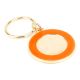 Golden Circle Orange Border Brass Key Ring