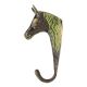 Vintage Brass Horse Head Wall Hooks