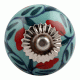 Sea Green Flower Ceramic Dresser Knob