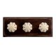 Cream Daffodil Flower Ceramic Wooden Hooks
