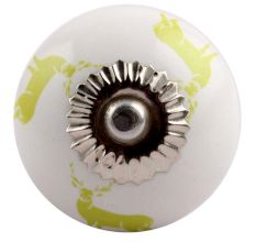 Lime Standing Rein Deer Pattern Ceramic Cabinet Knob Online