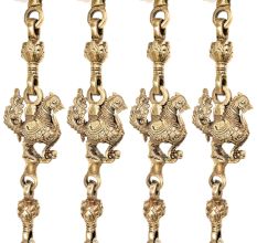 Brass Animal Statue Jhoola Chain(Set Of 4 Pieces)