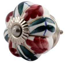 Maroon Big Melon Ceramic Cabinet Knob