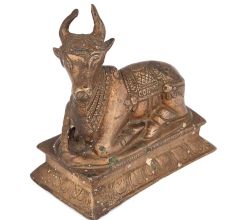 Brass Lord of Shiva Nandi Statue Figurine