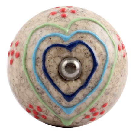 Mixed Color Heart Crackle Ceramic Wine Stopper