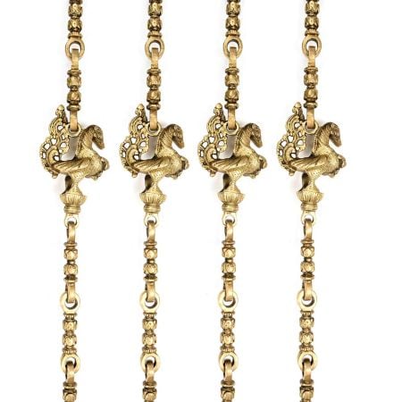 Brass Swing Chain Set Jhoola Chain(Set Of 4 Pieces)