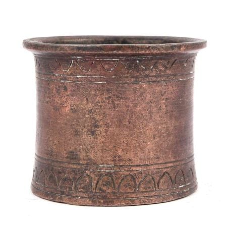 Floral Copper Holy Pot for Pooja and Religious Ceremonies