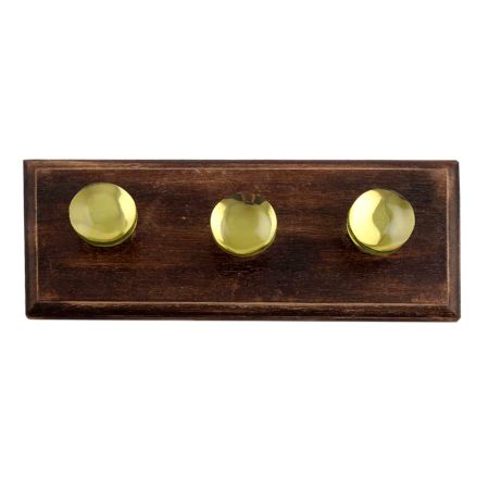 Lime Flat Glass Wooden Hooks