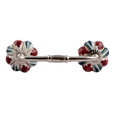 Maroon Big Melon Ceramic Bridge Handle
