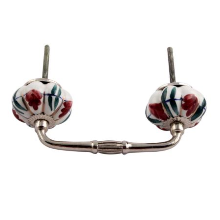 Maroon Big Melon Ceramic Bridge Handle