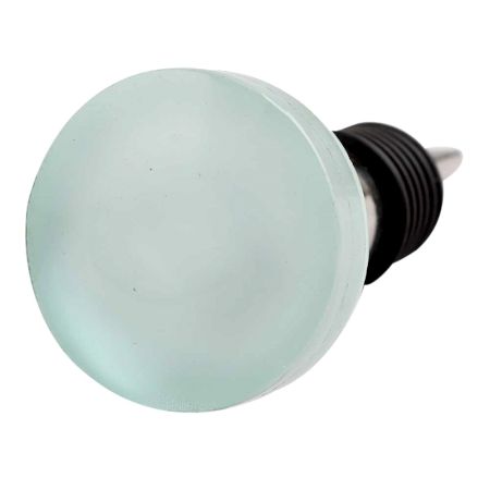 Aquamarine Flat Glass Wine Stopper