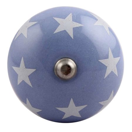 Slate Blue Star Ceramic Wine Stopper