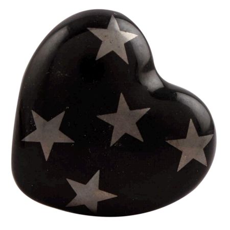 Silver Star Heart Ceramic Wine Stopper