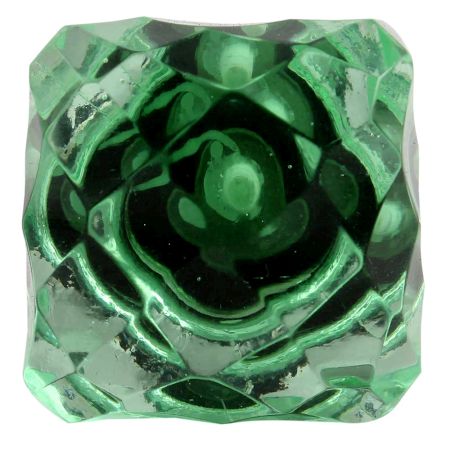 Green Glass Square Cut Wine Stopper