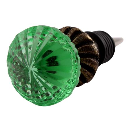 Green Glass Wine Stopper