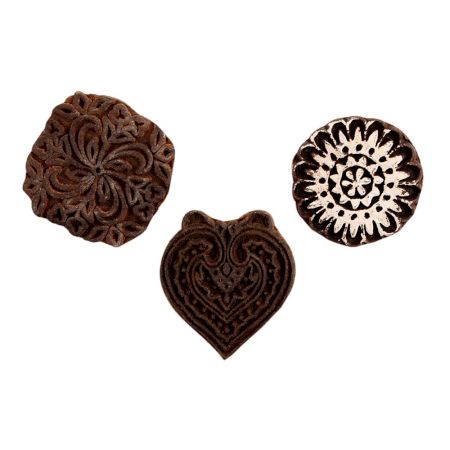 Set of 3 Piece New Mix Wooden Printing Block
