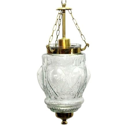 Clear Hanging glass light fixture Small Lamp
