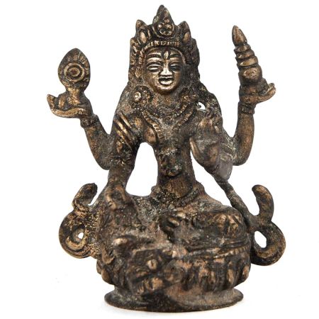 Brass - Laxmi Statue Sitting on Lotus