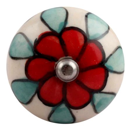 Red Flower Ceramic Wine Stopper