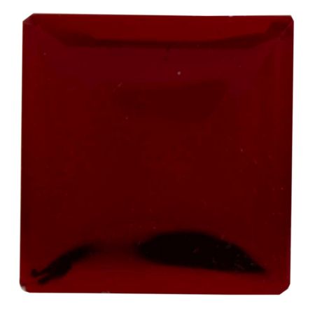 Red Square Flat Glass Cabinet Knob