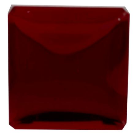 Red Square Flat Glass Wine Stopper