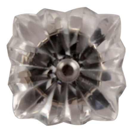 Clear Square Melon Glass Wine Stopper