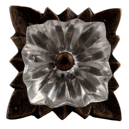 Clear Square Melon Glass Drawer Knob