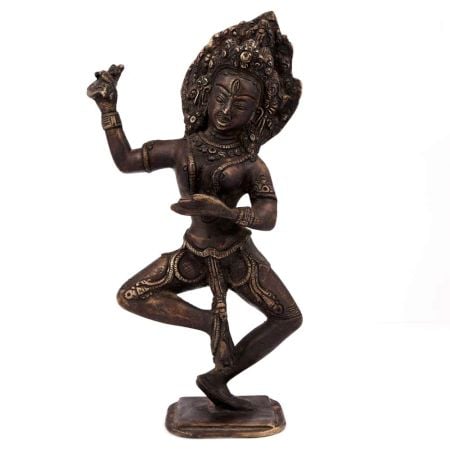 Brass Dancing Apsara Statue