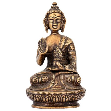 Brass Sitting Meditating Buddha Statue
