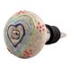 Mixed Color Heart Crackle Ceramic Wine Stopper