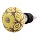 Yellow Etched Ceramic Wine Stopper