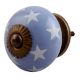 Slate Blue Star Ceramic Dresser Knob Online