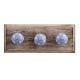 Slate Blue Star Ceramic Wooden Hooks