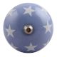 Slate Blue Star Ceramic Wine Stopper