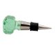 Green Glass Square Cut Wine Stopper