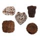 Set of 5 Piece New Mix Wooden Printing Block